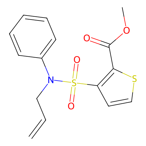 Methyl 3-[phenyl(prop-2-en-1-yl)sulfamoyl]thiophene-2-carboxylate structure