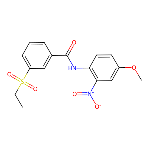 3-ethylsulfonyl-N-(4-methoxy-2-nitrophenyl)benzamide structure