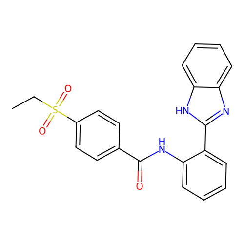 N-[2-(1H-benzimidazol-2-yl)phenyl]-4-ethylsulfonylbenzamide structure