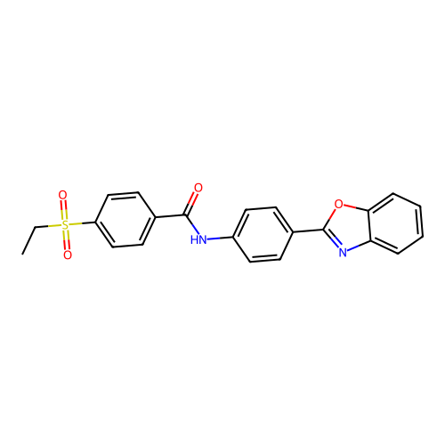 N-(4-(benzo[d]oxazol-2-yl)phenyl)-4-(ethylsulfonyl)benzamide structure