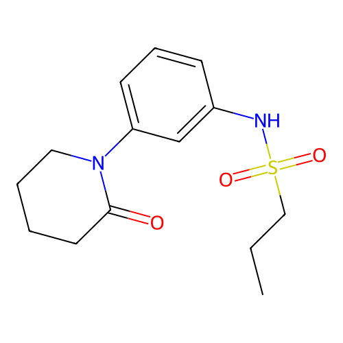 N-(3-(2-oxopiperidin-1-yl)phenyl)propane-1-sulfonamide structure
