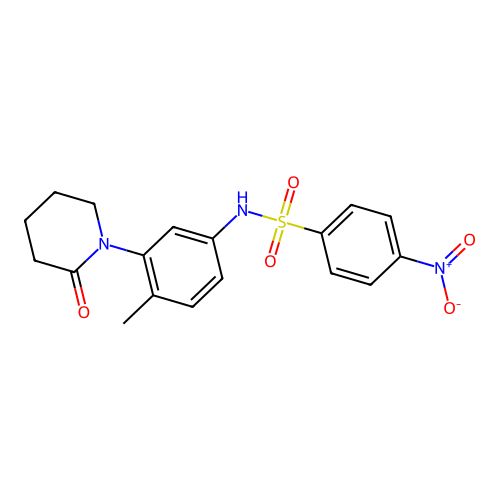 N-(4-methyl-3-(2-oxopiperidin-1-yl)phenyl)-4-nitrobenzenesulfonamide structure