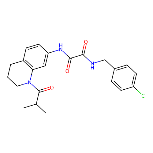 N1-(4-chlorobenzyl)-N2-(1-isobutyryl-1,2,3,4-tetrahydroquinolin-7-yl)oxalamide structure
