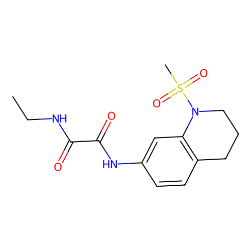 N-ethyl-N'-(1-methylsulfonyl-3,4-dihydro-2H-quinolin-7-yl)oxamide structure