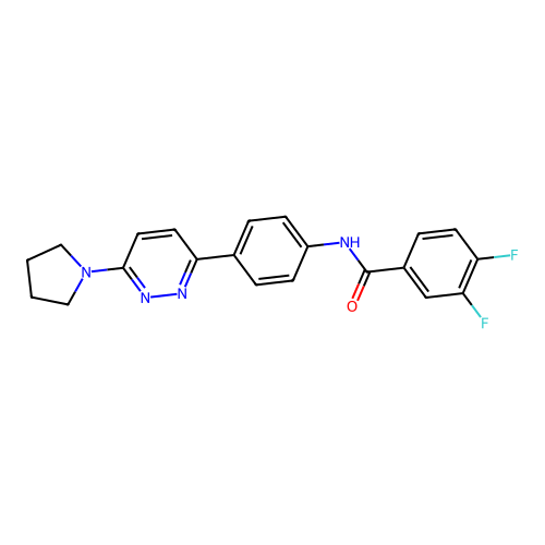 3,4-difluoro-N-(4-(6-(pyrrolidin-1-yl)pyridazin-3-yl)phenyl)benzamide structure