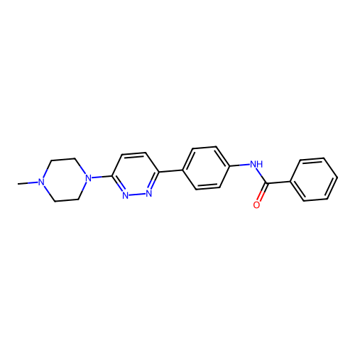 N-{4-[6-(4-methylpiperazin-1-yl)pyridazin-3-yl]phenyl}benzamide structure
