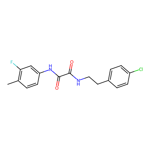 N1-(4-chlorophenethyl)-N2-(3-fluoro-4-methylphenyl)oxalamide structure