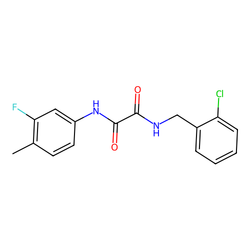 N1-(2-chlorobenzyl)-N2-(3-fluoro-4-methylphenyl)oxalamide structure