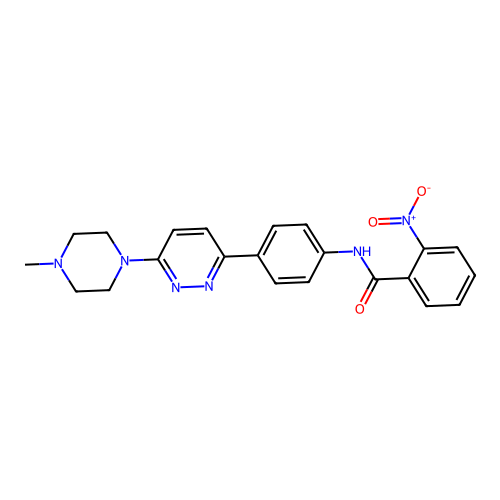 N-(4-(6-(4-methylpiperazin-1-yl)pyridazin-3-yl)phenyl)-2-nitrobenzamide structure