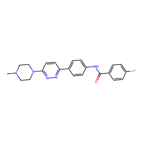 4-fluoro-N-(4-(6-(4-methylpiperazin-1-yl)pyridazin-3-yl)phenyl)benzamide structure