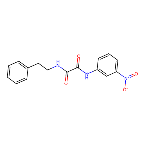 N1-(3-nitrophenyl)-N2-phenethyloxalamide structure
