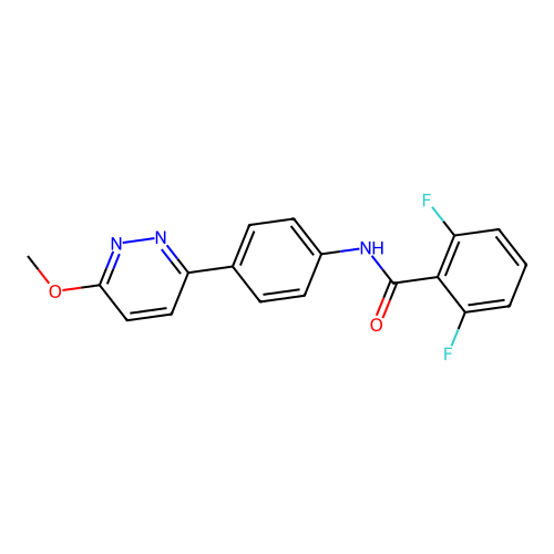 2,6-difluoro-N-[4-(6-methoxypyridazin-3-yl)phenyl]benzamide structure