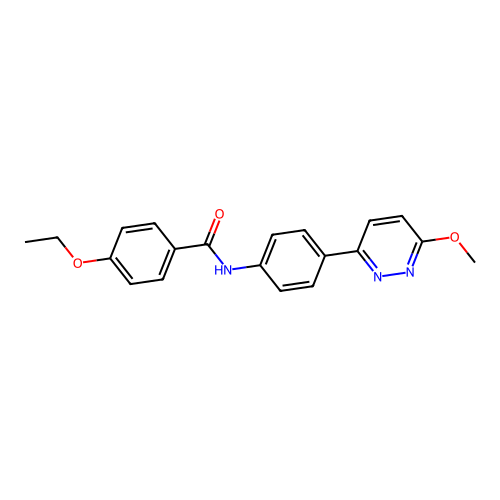 4-ethoxy-N-[4-(6-methoxypyridazin-3-yl)phenyl]benzamide structure