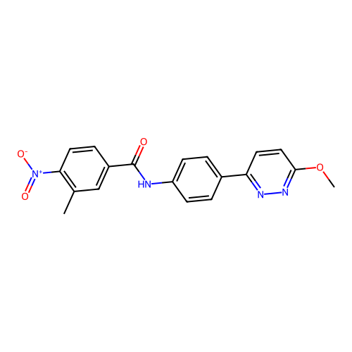 N-[4-(6-methoxypyridazin-3-yl)phenyl]-3-methyl-4-nitrobenzamide structure