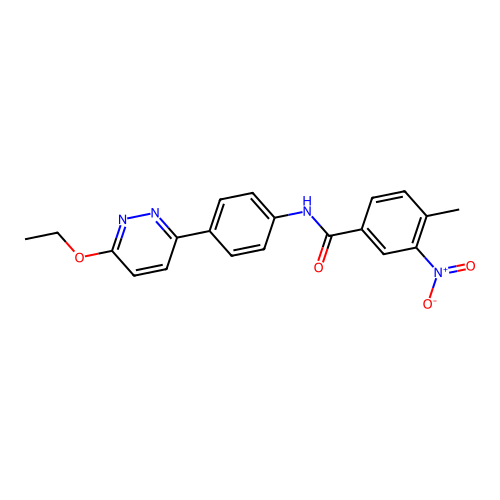 N-[4-(6-ethoxypyridazin-3-yl)phenyl]-4-methyl-3-nitrobenzamide structure
