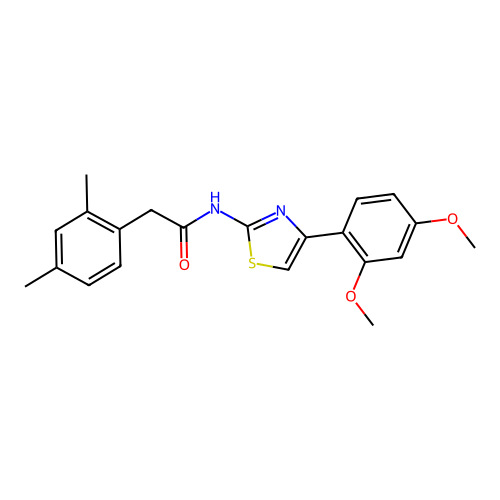 N-(4-(2,4-dimethoxyphenyl)thiazol-2-yl)-2-(2,4-dimethylphenyl)acetamide structure