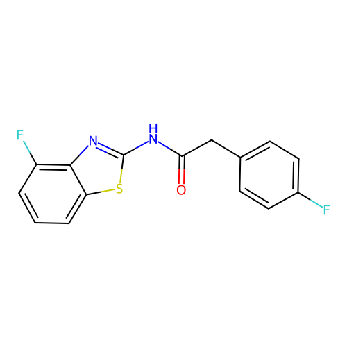 N-(4-fluorobenzo[d]thiazol-2-yl)-2-(4-fluorophenyl)acetamide structure