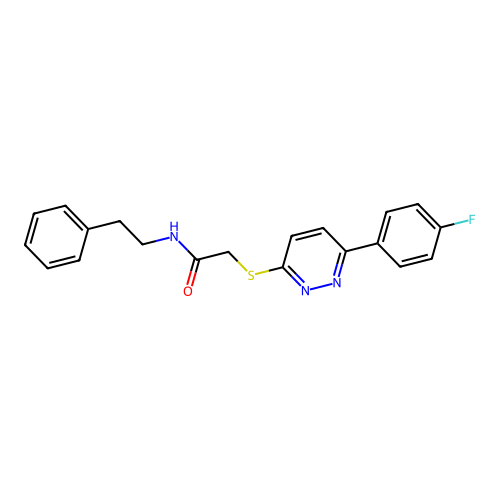 2-((6-(4-fluorophenyl)pyridazin-3-yl)thio)-N-phenethylacetamide structure
