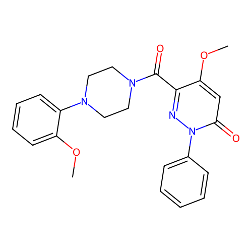 5-Methoxy-6-[4-(2-methoxyphenyl)piperazine-1-carbonyl]-2-phenylpyridazin-3-one structure