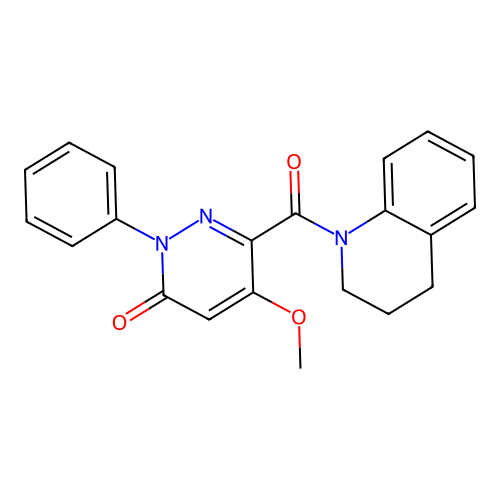 5-methoxy-2-phenyl-6-(1,2,3,4-tetrahydroquinoline-1-carbonyl)pyridazin-3(2H)-one structure