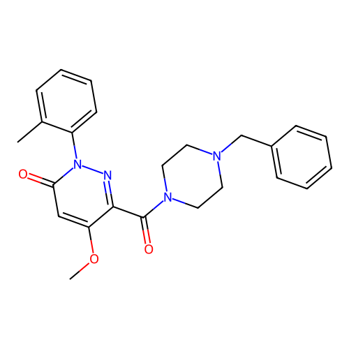 6-(4-Benzylpiperazine-1-carbonyl)-5-methoxy-2-(2-methylphenyl)pyridazin-3-one structure