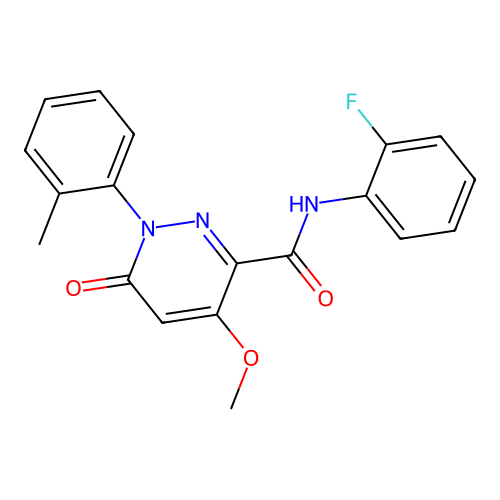 N-(2-fluorophenyl)-4-methoxy-1-(2-methylphenyl)-6-oxopyridazine-3-carboxamide structure