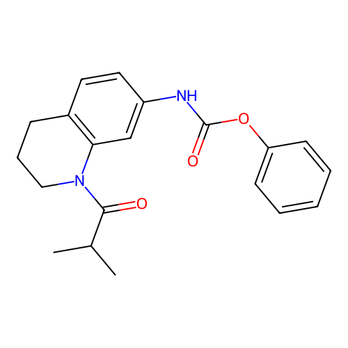 Phenyl (1-isobutyryl-1,2,3,4-tetrahydroquinolin-7-yl)carbamate structure