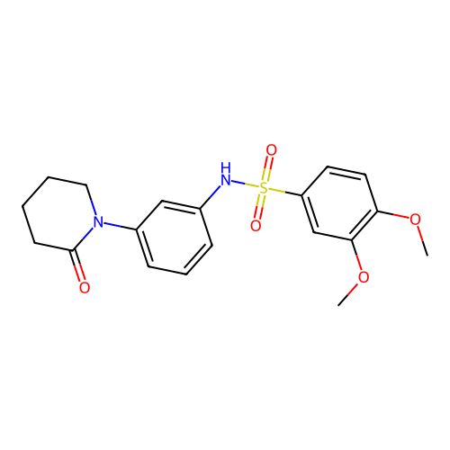 3,4-dimethoxy-N-(3-(2-oxopiperidin-1-yl)phenyl)benzenesulfonamide structure