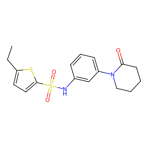 5-ethyl-N-[3-(2-oxopiperidin-1-yl)phenyl]thiophene-2-sulfonamide structure