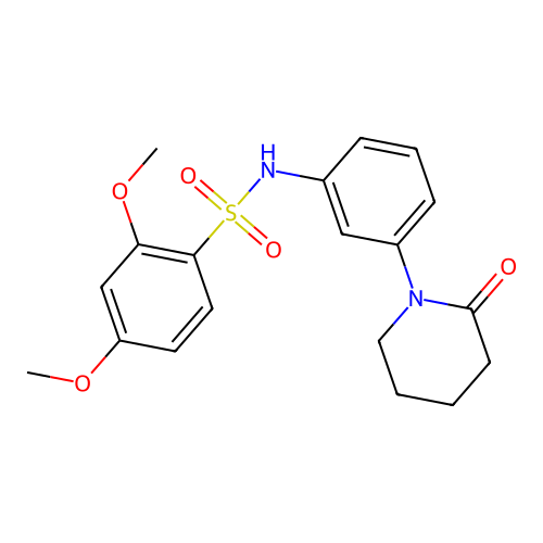 2,4-dimethoxy-N-(3-(2-oxopiperidin-1-yl)phenyl)benzenesulfonamide structure