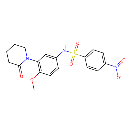 N-(4-methoxy-3-(2-oxopiperidin-1-yl)phenyl)-4-nitrobenzenesulfonamide structure