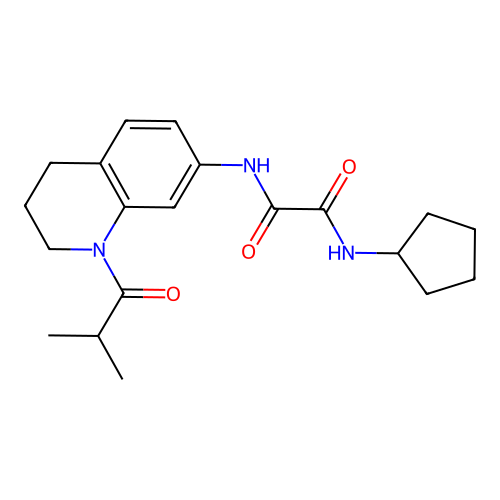 N1-cyclopentyl-N2-(1-isobutyryl-1,2,3,4-tetrahydroquinolin-7-yl)oxalamide structure