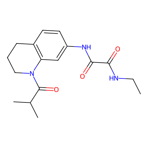 N1-ethyl-N2-(1-isobutyryl-1,2,3,4-tetrahydroquinolin-7-yl)oxalamide structure