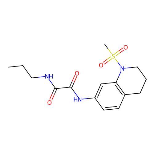 N'-(1-methylsulfonyl-3,4-dihydro-2H-quinolin-7-yl)-N-propyloxamide structure