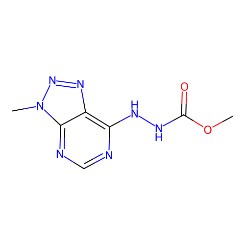 methyl N-[(3-methyltriazolo[4,5-d]pyrimidin-7-yl)amino]carbamate structure