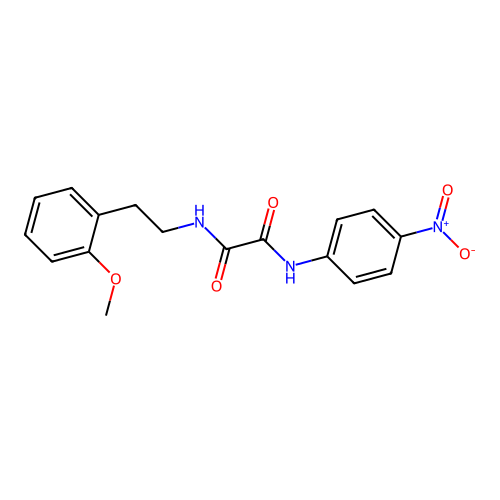 N1-(2-methoxyphenethyl)-N2-(4-nitrophenyl)oxalamide structure