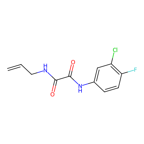 N1-allyl-N2-(3-chloro-4-fluorophenyl)oxalamide structure