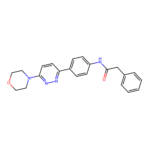 N-(4-(6-morpholinopyridazin-3-yl)phenyl)-2-phenylacetamide structure