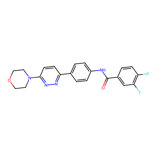 3,4-difluoro-N-(4-(6-morpholinopyridazin-3-yl)phenyl)benzamide structure