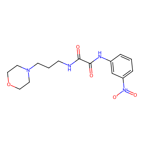 N-(3-morpholin-4-ylpropyl)-N'-(3-nitrophenyl)oxamide structure