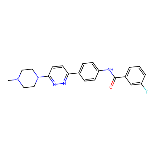3-fluoro-N-(4-(6-(4-methylpiperazin-1-yl)pyridazin-3-yl)phenyl)benzamide structure