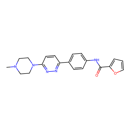 N-(4-(6-(4-methylpiperazin-1-yl)pyridazin-3-yl)phenyl)furan-2-carboxamide structure