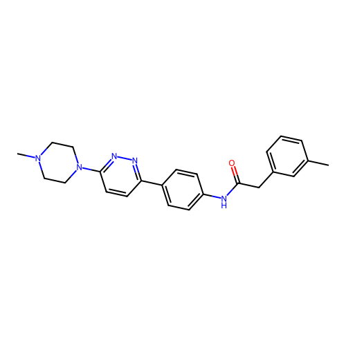 N-(4-(6-(4-methylpiperazin-1-yl)pyridazin-3-yl)phenyl)-2-(m-tolyl)acetamide structure