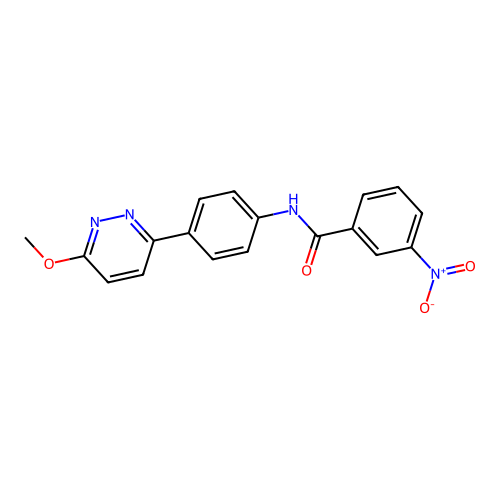N-[4-(6-methoxypyridazin-3-yl)phenyl]-3-nitrobenzamide structure