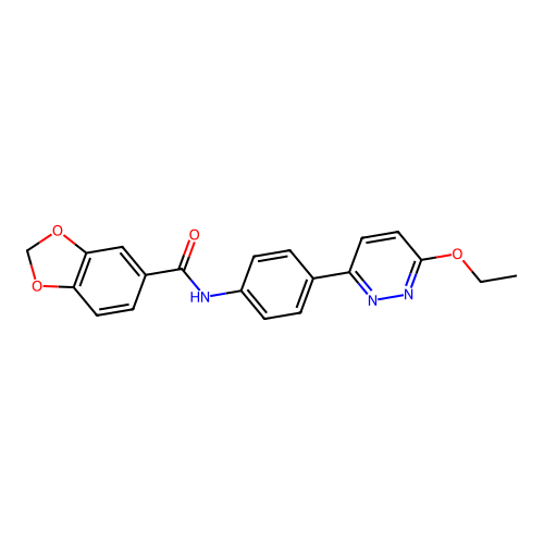 N-(4-(6-ethoxypyridazin-3-yl)phenyl)benzo[d][1,3]dioxole-5-carboxamide structure