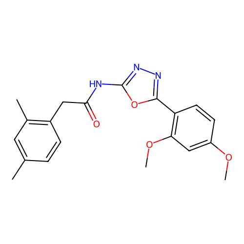 N-[5-(2,4-dimethoxyphenyl)-1,3,4-oxadiazol-2-yl]-2-(2,4-dimethylphenyl)acetamide structure