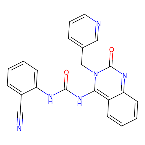 1-(2-Cyanophenyl)-3-[2-oxo-3-(pyridin-3-ylmethyl)quinazolin-4-yl]urea structure