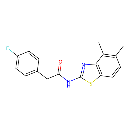 N-(4,5-dimethylbenzo[d]thiazol-2-yl)-2-(4-fluorophenyl)acetamide structure