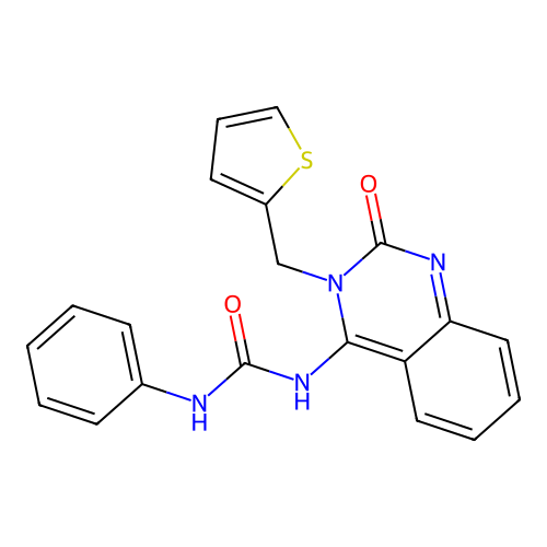 1-[2-Oxo-3-(thiophen-2-ylmethyl)quinazolin-4-yl]-3-phenylurea structure