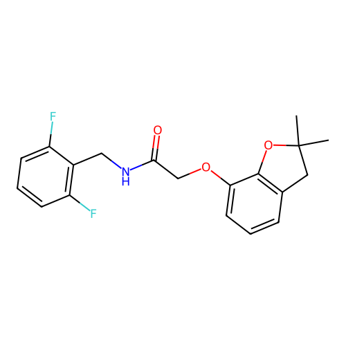 N-(2,6-difluorobenzyl)-2-((2,2-dimethyl-2,3-dihydrobenzofuran-7-yl)oxy)acetamide structure